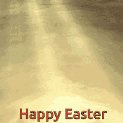 Good Morning Happy Easter Shadow Forming Jesus Christ GIF