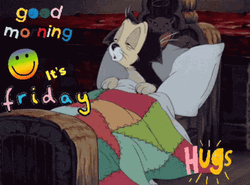 Good Morning Happy Friday Figaro Cat GIF