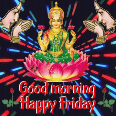 Good Morning Happy Friday Goddess On Lotus GIF