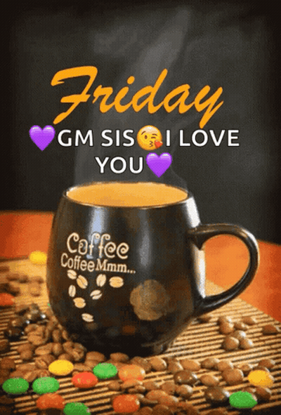 Good Morning Happy Friday Hugs Pretty Lady Coffee Crown GIF