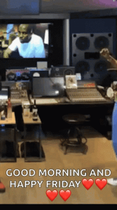 Good Morning Happy Friday Recording Studio GIF