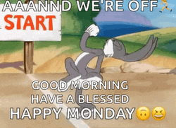 Good Morning Happy Monday Bugs Bunny GIF