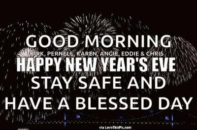 Good Morning Happy New Year's Eve Fireworks GIF