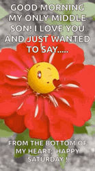 Good Morning Happy Saturday Cute Flower Love You GIF