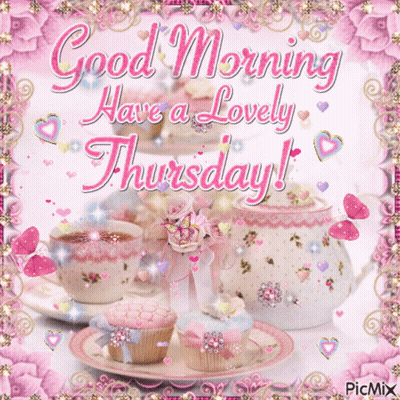 Good Morning Happy Thursday Card Coffee Bird GIF