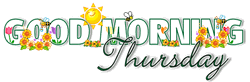 Good Morning Happy Thursday Cute Floral Text Animation