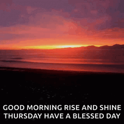 Good Morning Happy Thursday Pink Ocean Sunrise