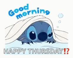 Good Morning Happy Thursday Sleepy Stitch Cartoon