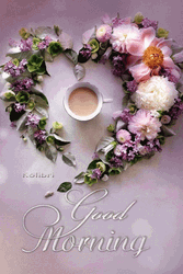 Good Morning Heart Floral Arrangement GIF