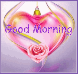Good Morning Heart Pink Rose Chandelier GIF