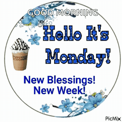 Good Morning Hello Monday New Blessings New Week GIF