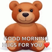 Good Morning Hug Teddy Bear GIF