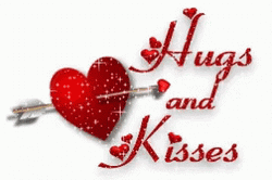 Good Morning Hugs And Kisses Heart Arrow GIF