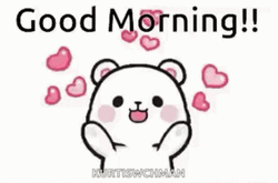 Good Morning Hugs And Kisses Milk Jump GIF