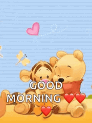 Good Morning Hugs Pooh And Tiger  GIF