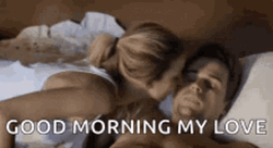 Good Morning Husband And Wife Kissing Me GIF