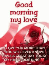 Good Morning Husband My Love Text In Roses GIF