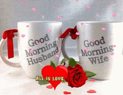 Good Morning Husband Written In A Cup GIF