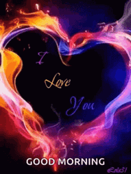 Good Morning I Love You Galaxy Heart GIF