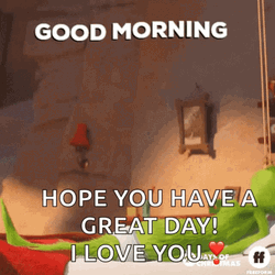 Good Morning I Love You Grinch Tired GIF