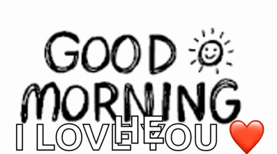 Good Morning I Love You Red Heart Sign GIF