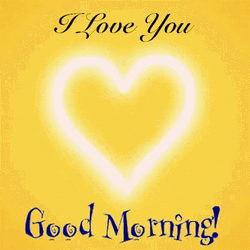 Good Morning I Love You Yellow Heart GIF