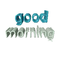 Good Morning In Blue And Green Sticker