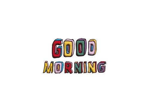 Good Morning In Colorful Font Sticker