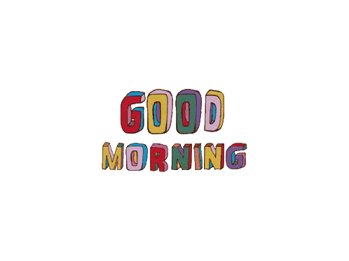 Good Morning In Colorful Letters Sticker