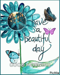 Good Morning In Sign Language All Blue GIF