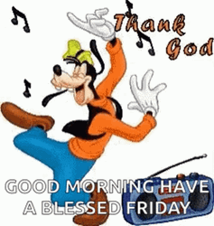 Good Morning It's Friday Dance Radio Goofy GIF