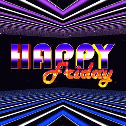Good Morning It's Happy Friday Loop Text GIF