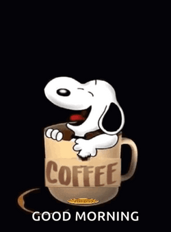 Good Morning It's Tuesday Snoopy Coffee Cup GIF