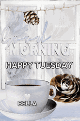 Good Morning It's Tuesday Spinning Coffee Cup GIF