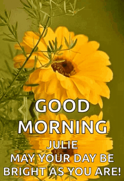 Good Morning Julie Greeting Card GIF