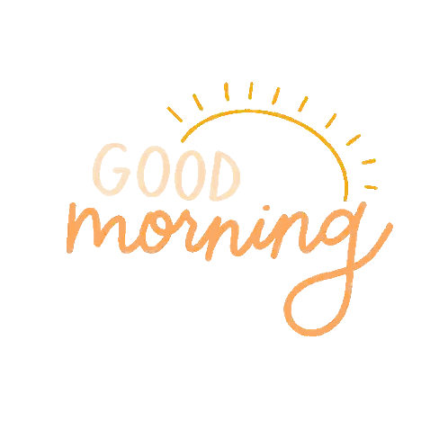Good Morning Logo With Sun Sticker