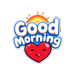 Good Morning Love Heart Sticker GIF