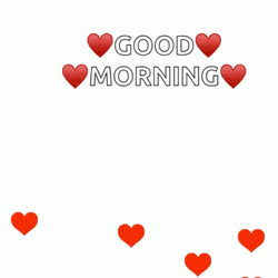 Good Morning Love Hearts Up GIF