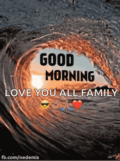 Good Morning Love You All Family Message GIF