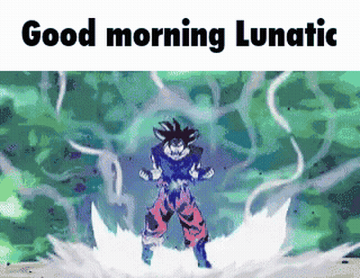 Good Morning Lunatic Greeting Card GIF