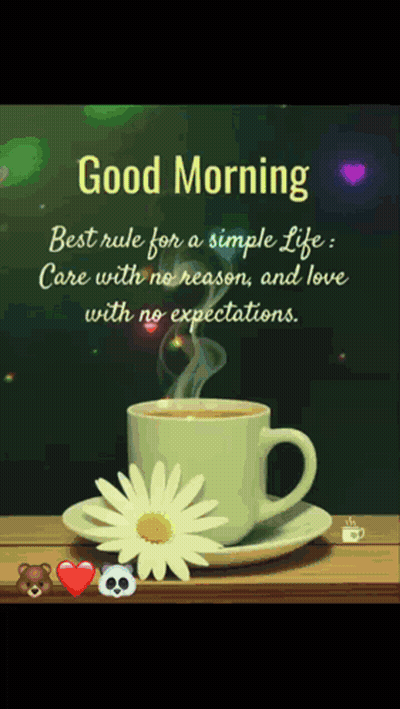 Good Morning Message With Coffee