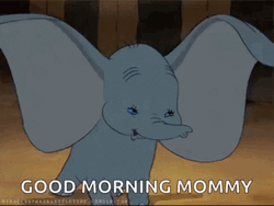 Good Morning Mom Elephant Ears Flapping GIF