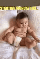 Good Morning Monday Funny Baby Fall Down GIF