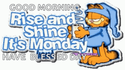 Good Morning Monday Funny Garfield GIF