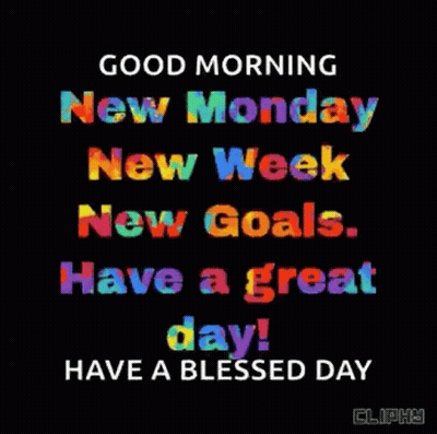 Good Morning Monday New Week Goals GIF