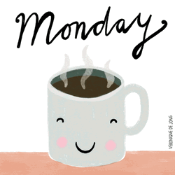 Good Morning Monday With Hot Coffee GIF | GIFDB.com