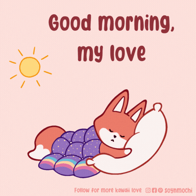 Good Morning My Love Dog Poster GIF