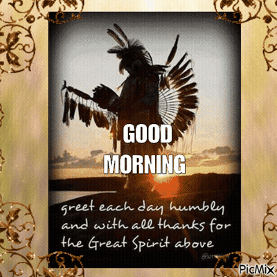 Good Morning Native American GIF