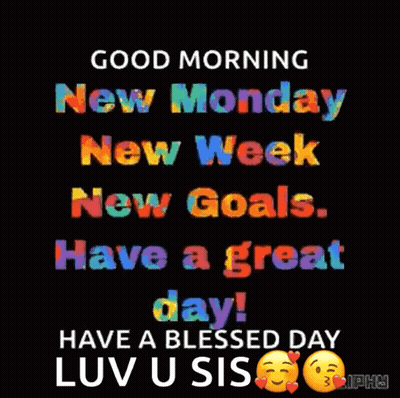 Good Morning New Monday New Week Goals GIF