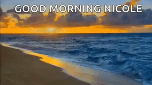 Good Morning Nicole Beach Scene GIF